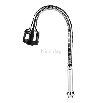 

360 360 Degrees Rotation Sink Faucet Pipe Stainless Steel Kitchen Sink Spout Water Saving Outlet Fexible Tube Single Handle
