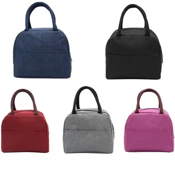 

Unisex Outdoor Simple Large Capacity Lunch Bag Cooler Bento Pouch Lunch Container School Food Storage Bag lancheira escolar/E