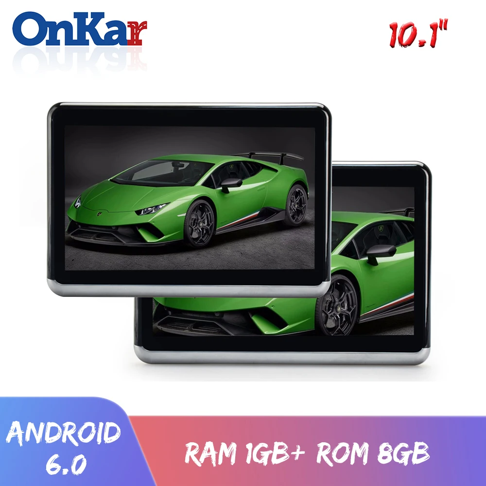 ONKAR 10 1 дюймов экран android 6 0 подголовник монитор Поддержка wifi bluetooth fm радио 1080P HDMI SD