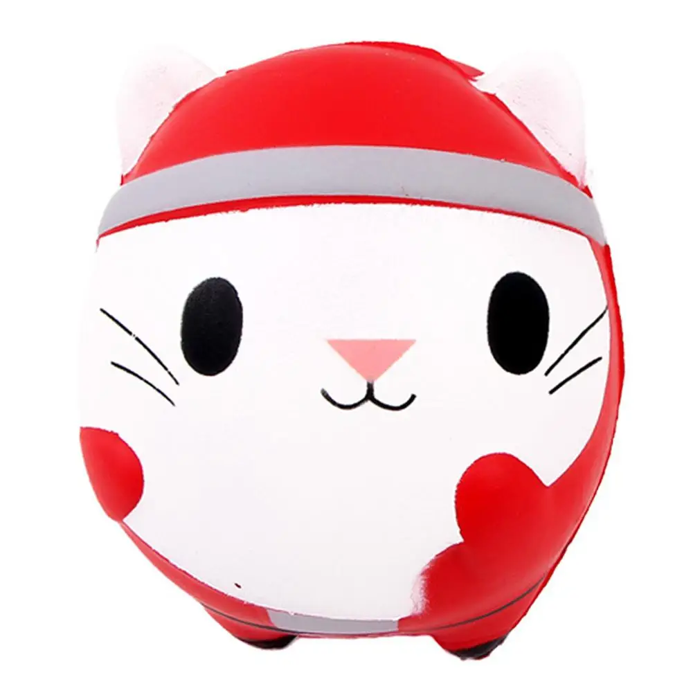 Сжимаемая игрушка медленно отскакивающая игрушка кошка PU декомпрессионная вентиляционная игрушка Раннее детство Образование Подарки Рождественские игрушки - Цвет: A