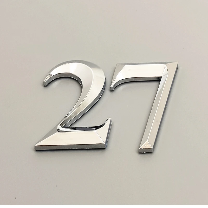 Description Picture 3 of itemSelf Adhesive House Number Sign Number Digit Apartment Hotel Office Address Street Number Stickers Door Plate Sign Silver 3D 7CM