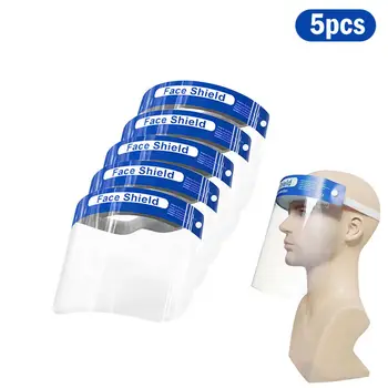 

5pcs Full Face Covering Anti-Fog Shield Clear Glasses Face Protection Tooling Cover Transparent Face Eyes Protector Safety