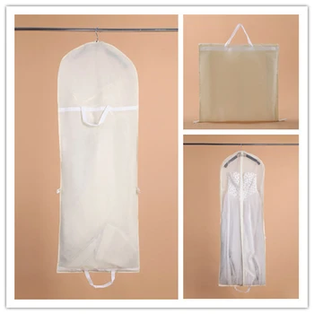 

Wedding Dress Gown Bags Non-woven Fabric Foldable Dust Cover Storage Carry-on Bag Long Garment Cover Bag for Travel