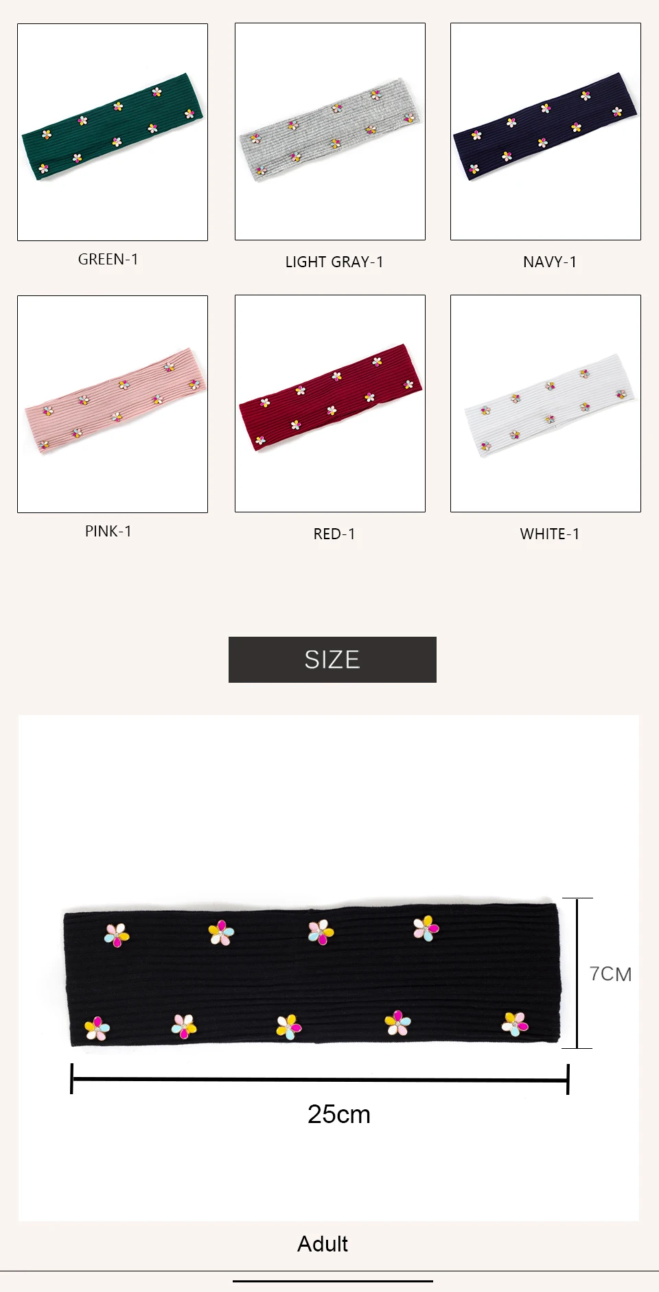 Geebro Einzigartige Blume Hardware Zubehör Frauen Baumwolle Flache Headwrap Sport Elastische Stirnbänder Mädchen Weiche Haarband Einfarbig – Detail 4