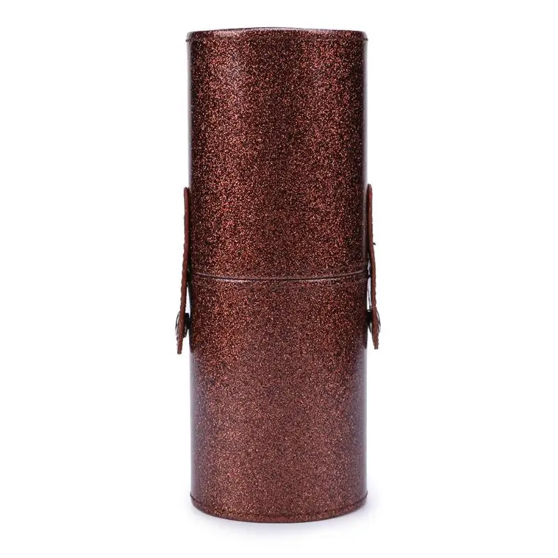 S 18X7cm-Brown Портативная коробка для хранения косметики из искусственной кожи, дорожная ручка для макияжа, держатель для кистей - Цвет: S 18X7cm-Brown
