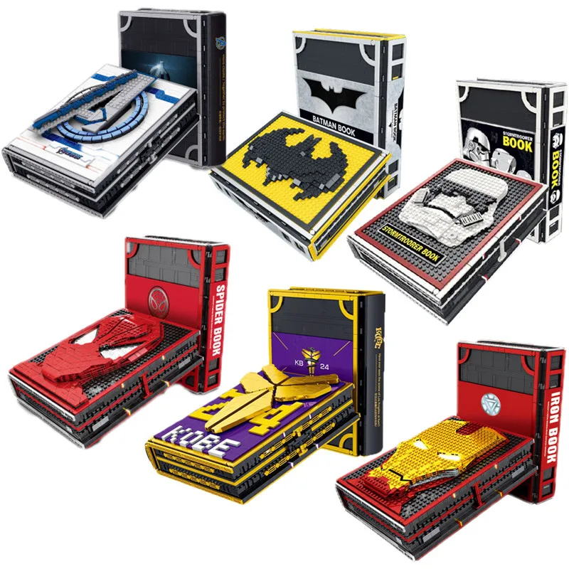 

SY1361/SY1461 Super Heroes spider/ Iron Man Memorial Manual Books sets building block Kid toys edcation model baby toys