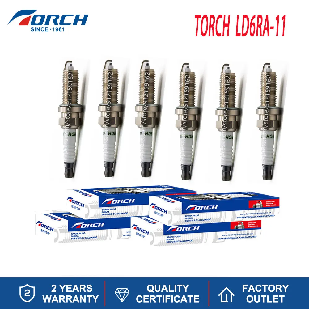 

Hot Sale Original Spark Plug TORCH LD6RA-11Replace for Candle LZKAR6C-11 Denso FXE20HR11 for VR7SPP33 for VR7SPP33