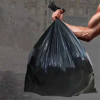 

Large Black Garbage Bags, Extra Long Non-Slip Design, Durable Large Trash Bags GXMA