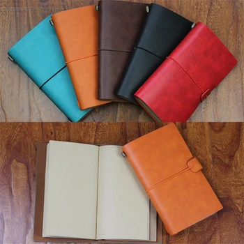 

Leather Traveler Notebook Planner Travel Journal Notepads A6 Notebooks Gifts