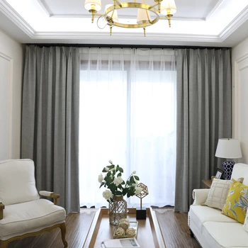 

100% Full Light Shad Soundproof Curtain 300cm Height Blackout Kitchen Curtains Doors For Bedroom Living Room Drapes Window