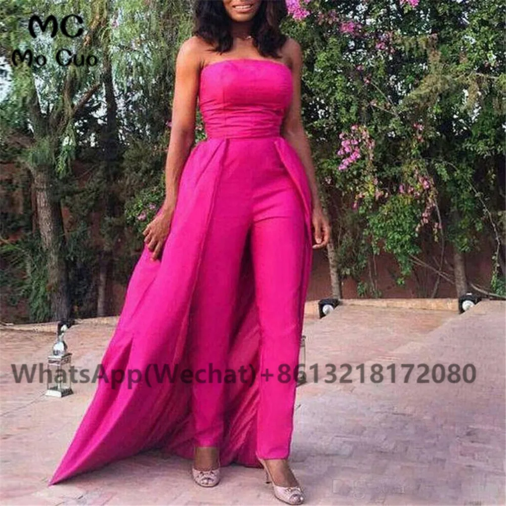 Strapless Fuchsia 2021 Jumpsuit Prom 