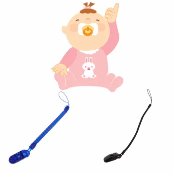 

2017 New Baby Infant Toddler Dummy Pacifier Spring Soother Nipple Clip Chain Holder Strap