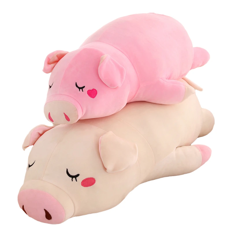 Cute Soft  Down Cotton Pig  Plush Doll Stuffed Pink Pig Doll Baby Software Pillow  Gift for Girlfriend 1pc 17.7in