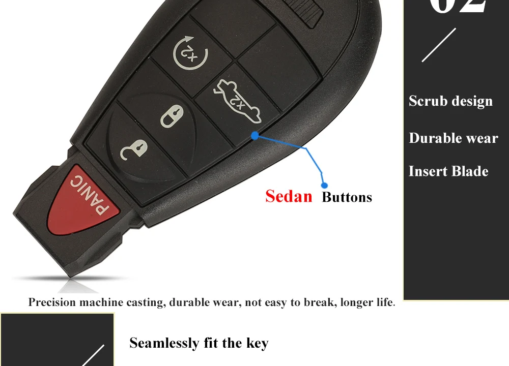 Keyforkess 433Mhz ID46 auto remota senza chiave vai per Jeep Grand Cherokee Chrysler Town & Country 300 Dodge Caravan key Smart key - H76ba02b79bbe48eea2c1688cfd400fd6z