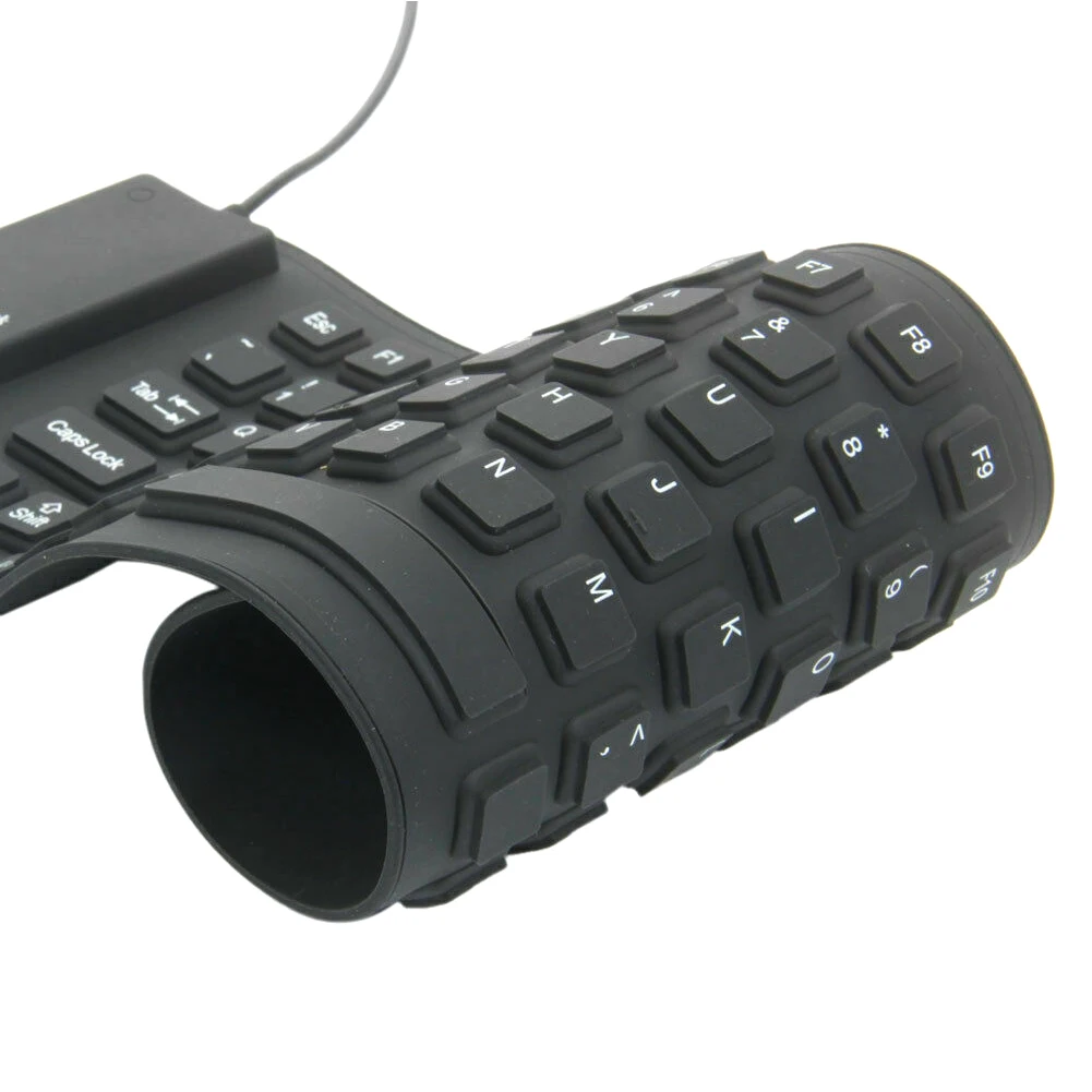 Гибкая мини силиконовая Складная Проводная клавиатура для ПК с 85 клавишами