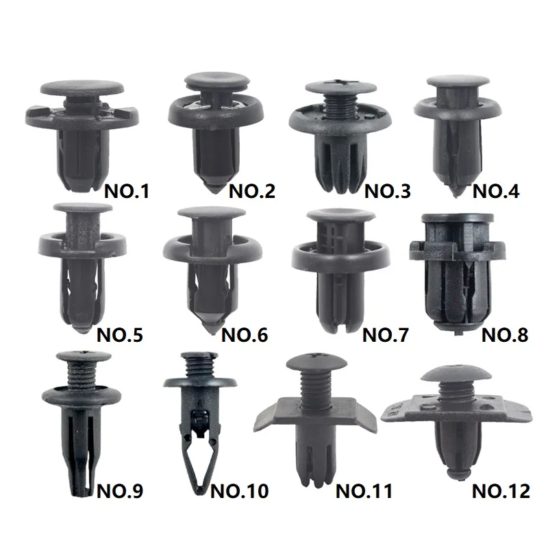 

50Pcs Push in type Expansion Bumper Clip for 8mm 9mm 10mm 15mm hole car fender front rear bumper fastener rivet install