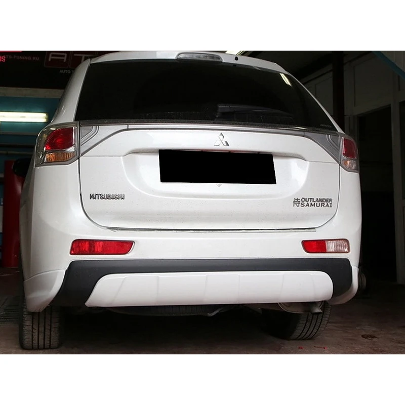 Диффузор спойлер заднего бампера Broomer Design Style для Mitsubishi Outlander 3 2012 2014 ABS пластик