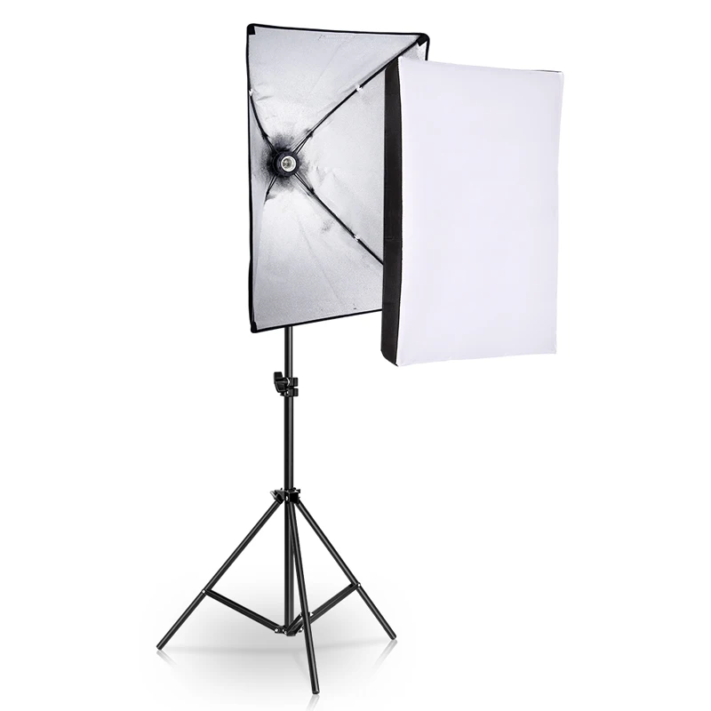 Foto de equipo de estudio fotografía Kit de iluminación Softbox 50x70CM profesional de luz continua sistema Caja suave