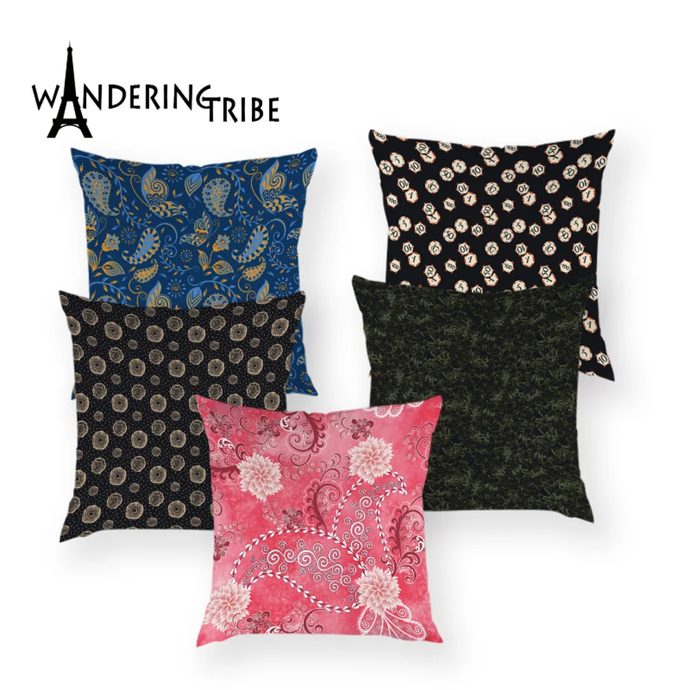 

Abstract Flower Cushion Cover Farm Decoration Pillows Covers Floral Polyester Cushions Case Plant Sofa Bed Pillow Cases Cuscino