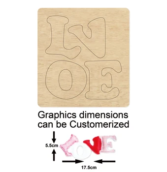 

Love wood cutting dies 2020 new die cut &wooden dies with black pad Suitable for common die cutting machines