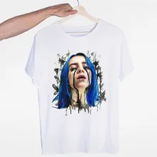 Billie Eilish уличная Футболка мужская s футболка Мягкая футболка Homme модная певица Harajuku рубашка Мужская/Женская