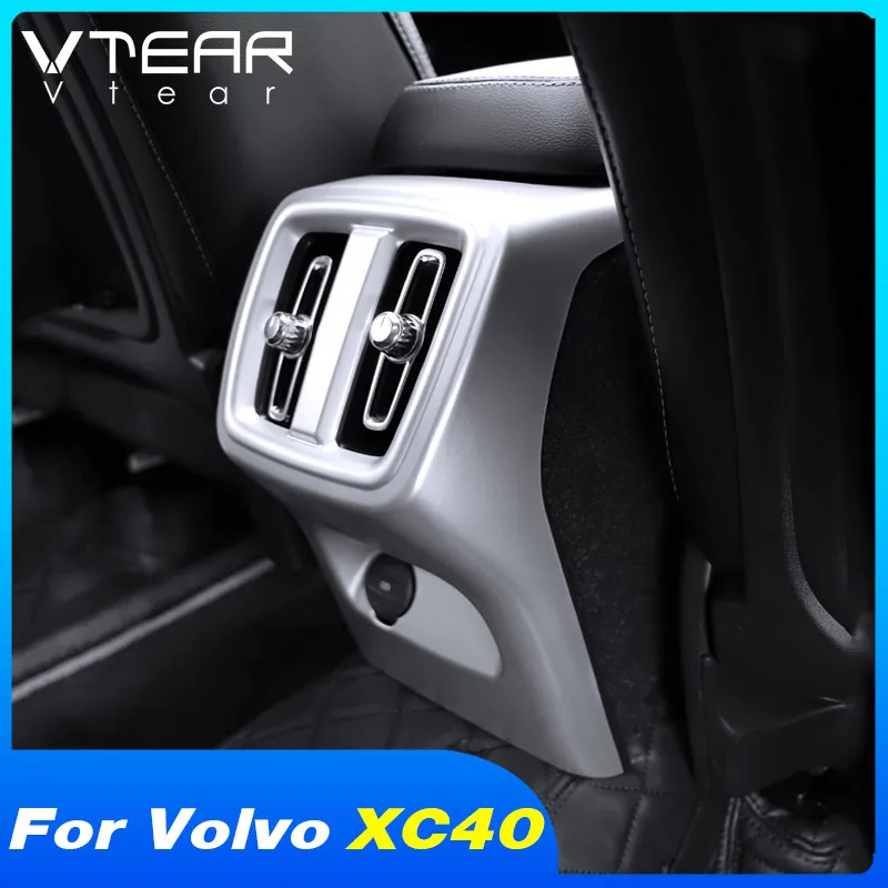 

Vtear Car Rear Air Outlet Cover Armrest Box Rear Panel Armrest Sticker Interior Details Car Accessories For Volvo XC40 2019-2022