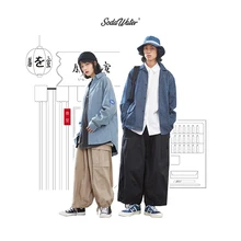 Sodaводяные мужские свободные брюки-карго уличная одноцветная хлопковая шаровары мужские в японском стиле тактические брюки для мужчин 93395W