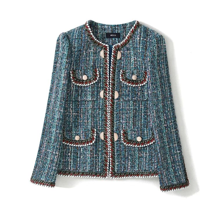 

New texture socialite one second switch fashionable joker is small sweet wind weave of autumn winter suiting short coat