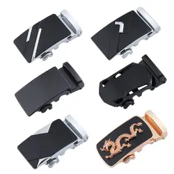 Fivela automática de liga de metal, fivela de metal da moda para homens de negócios, fivela única de cinto com placa de 4cm de largura, vestuário masculino