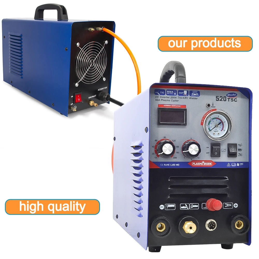 US $376.25 3 In 1 Multifunction Welding Machine Air Inverter Plasma Cutter TIG MMA CUT Pilot Arc Plasma Cutter 520TSCF for Welding