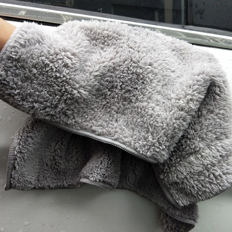 6PCS 500GSM 40X40Cm Super Thick Plush Edgeless Microfiber Towels Car Care Cleaning Cloths Microfibre Polishing Detailing Drying