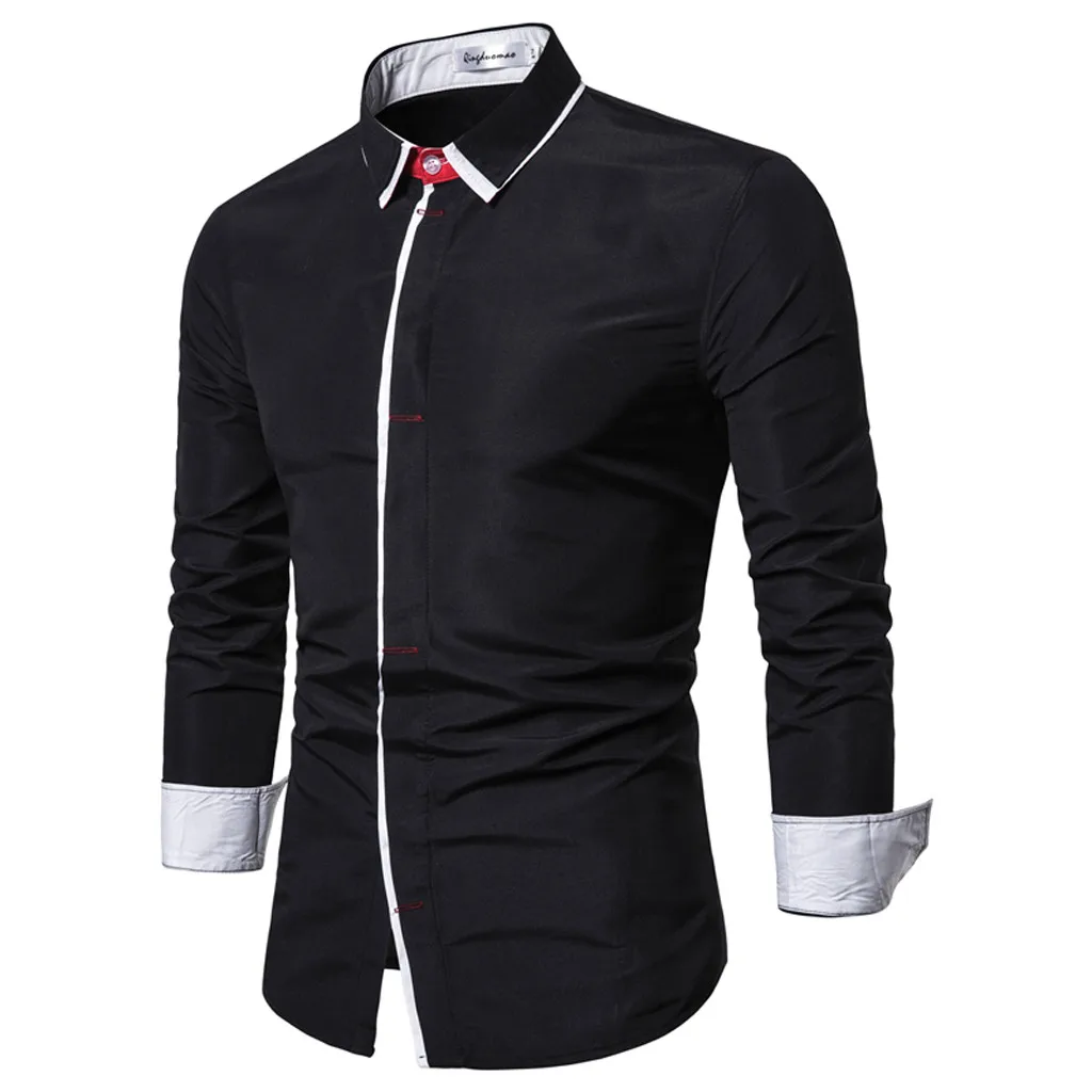 

Mens shirts Camisa Masculina Long Sleeve Shirt Men Korean Slim Design Formal Casual Male Dress Shirt May8