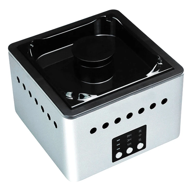 

8000Mah Battery Operated Ceramic Negative Ion Ashtray Air Purifier With 4 Cigars Holder Ash Slot Remove Second Hand Smoke Black