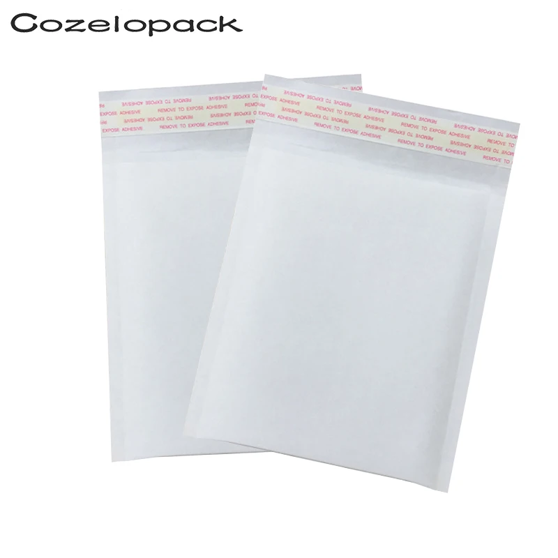 10PCS/6sizes White Kraft Paper Bubble Bags Padded Mailers Shipping Envelope With self adhesive Packaging Postal Mailing Bags 50pcs nude color express bag self adhesive courier storage bags postal shipping bag for gift business mailing envelope pouches