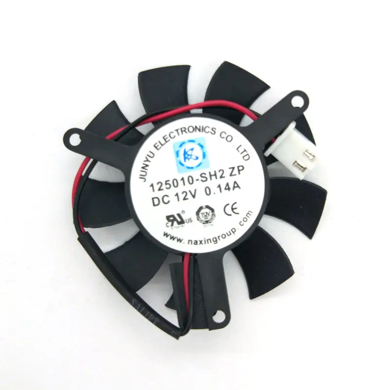 

Original 125010-SH2 ZP DC12V 0.14A 125010-SL2 ZP 0.08A 5CM pirch 39mm Diameter 45mm graphics Video card Cooling fan