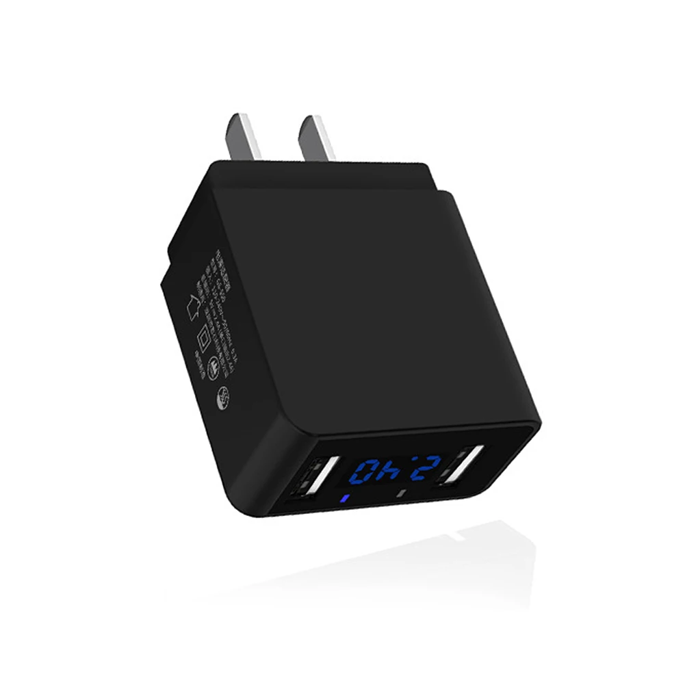 2.4A 2 порта USB зарядное устройство светодиодный дисплей USB ЗУ для мобильного телефона быстрое зарядное устройство США/ЕС/Великобритания Разъем для iPhone samsung