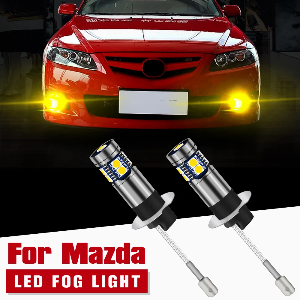 

2pcs LED Fog Light Blub Lamp H3 Canbus For Mazda 6 GG gg 2002 2003 2004 2005 2006 2007