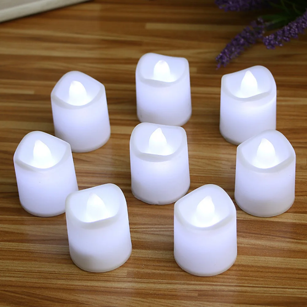 Свеча светильник светодиодная лампа чайный день рождения бездымный Свадебный