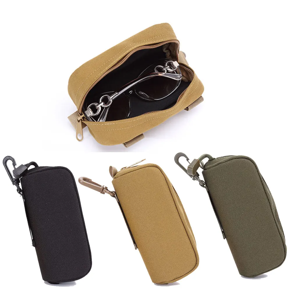 

Тактический Чехол для очков Molle, повседневная поясная сумка для солнцезащитных очков, универсальные военные Охотничьи аксессуары, органайзер для очков, чехол, сумка X565D