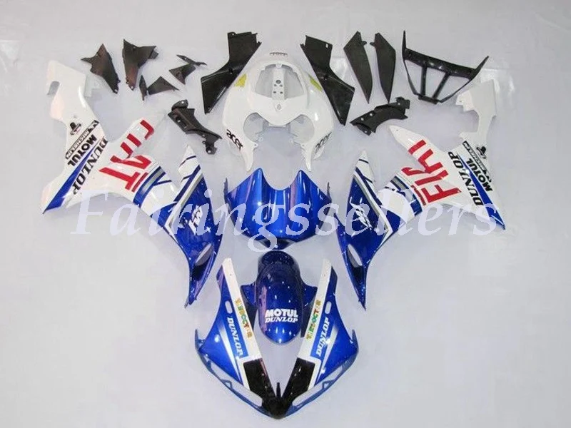 

4Gifts New Injection ABS Full Fairing Fit For Yamaha R1 2004 2005 2006 04 05 06 YZF R1 Full Fairings Kit Blue White