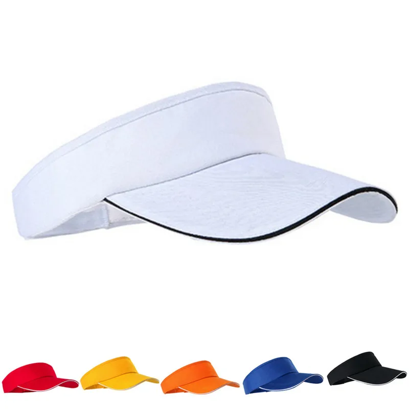 Adjustable Unisex Men Women Plain Sun Visor Sport Golf Tennis Breathable Cap Hat