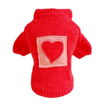 

Pet Dog Cat Autumn and Winter Comfort Square Sugar Love Sweater Teddy Bear Puppies Clothes Clothes for Pets