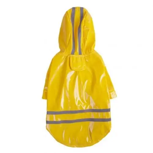 Теперь Открытый Собака Щенок с капюшоном дождевик водонепроницаемая куртка уличная одежда комбинезон - Цвет: Цвет: желтый