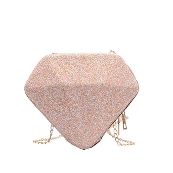 

Shoulder HandBag Fashion Sequins Diamond Shape PC Leather Geometric Design Women's Crossbody Mini Messenger Bag