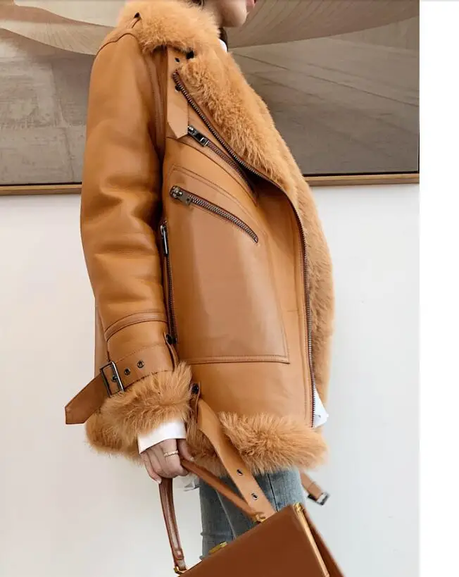 Природный натуральный мех, пальто, женская куртка из натуральной кожи, зимнее пальто из овчины, женская одежда,, двухсторонние меховые пиджаки ZT4140