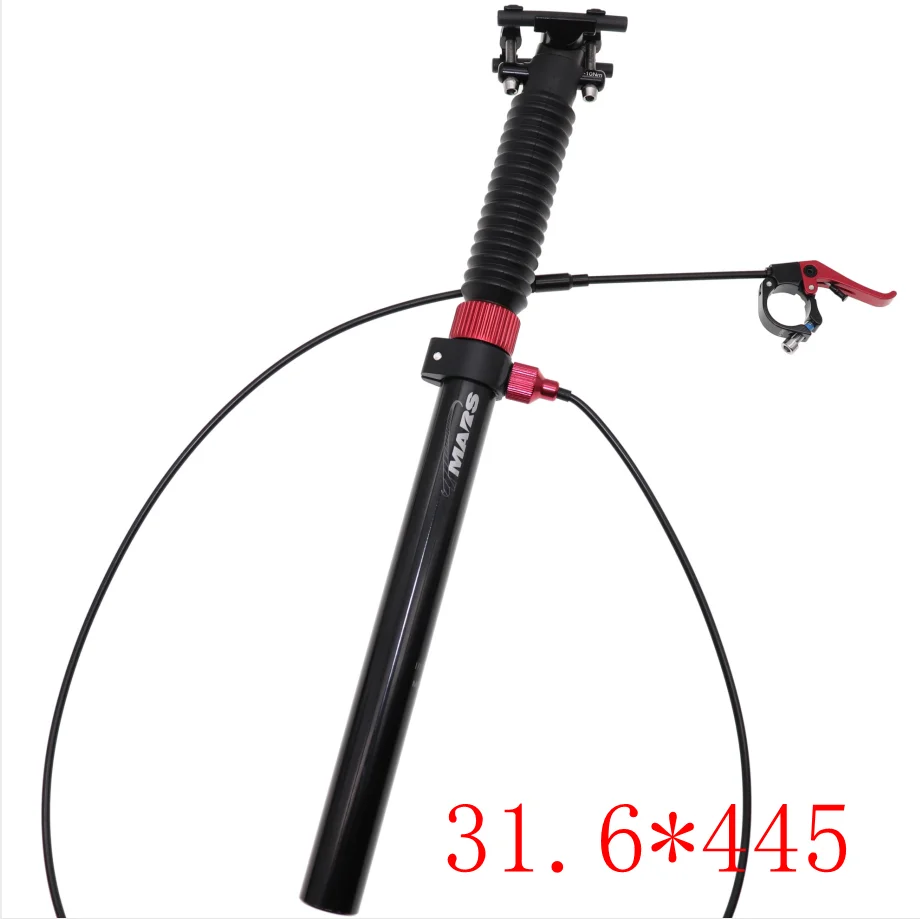 31.6mm cable Tmars пипетка Подседельный штырь регулируемая высота механический 27,2 мм пульт дистанционного управления ручной велосипед MTB 28,6 30,1 30,4 30,9 31,6 110 мм - Color: 31.6mm cable