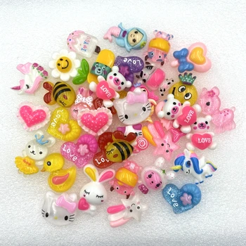 

20Pcs Mixed Colorful Resin Bear, meteor, popsicleï¼ŒCabochons DIY Crafts Mobile Phone Shell Materials Scrapbooking Hair Accessorie