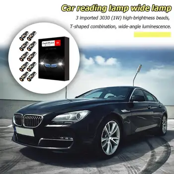 

10pcs T10 Car LED Reading Lamp 1W 3030 3SMD Canbus Error Free License Plate Width Wedge Side Lamp Bulbs Decoder Light