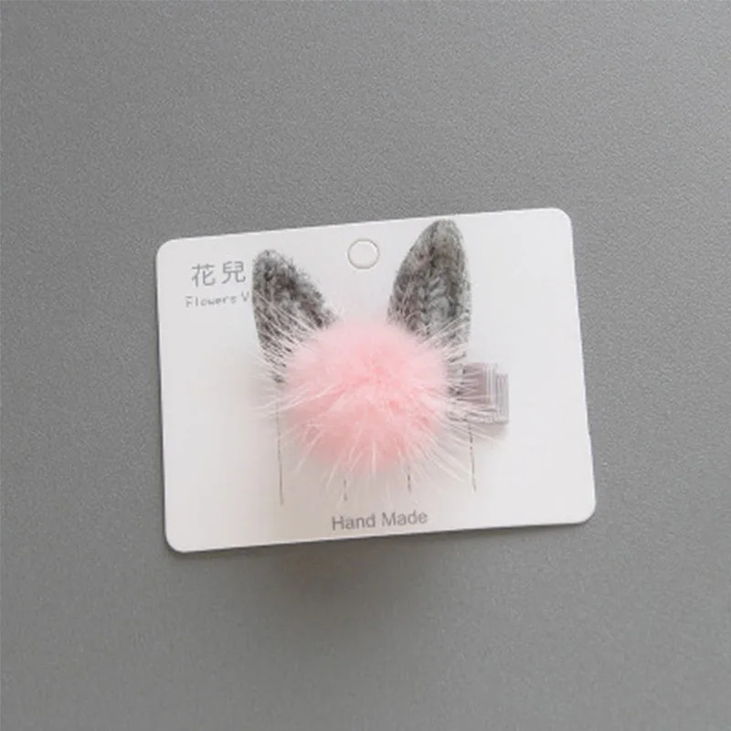 Hair Clip 8 1 шт., заколки для волос с животными кошачьими ушками и жемчужинами, эластичная резинка для волос, длинные уши кролика, Детская резинка для волос, 5 цветов - Цвет: Hair Clip 8