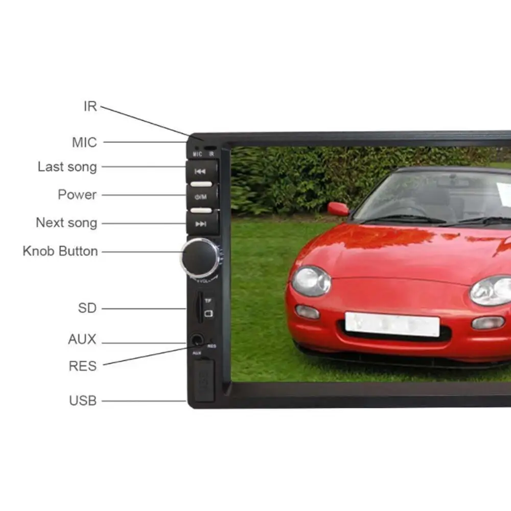 Новинка 2 din автомагнитола " HD экран плеер MP5 SD/FM/MP4/USB/AUX/Bluetooth автомобильный аудио для камеры заднего вида дистанционное управление